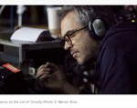 Alfonso Cuaron on the set of ‘Gravity’/Photo © Warner Bros.