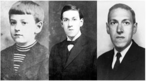 H.P. Lovecraft L to R in 1900, 1915, 1934 / CC/Wikipedia